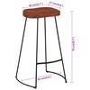 vidaXL Bar Stool Set of 2 Brown, Black