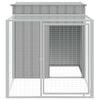 vidaXL Chicken Cage Light grey Galvanized Steel Large Durable