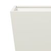 vidaXL Garden Planter White Cold-rolled Steel Medium Decorative Inlays
