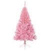 vidaXL Artificial Pre-lit Christmas Tree with 300 LEDs Pink 70.9" PVC