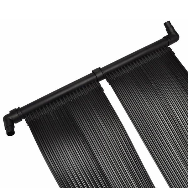 vidaXL Solar Pool Heater Set of 2 Black Polyethylene 244.1 x 29.5 in