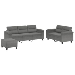 vidaXL Sofa Set Dark Grey