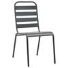 vidaXL Outdoor Chair Set of 2 Dark Grey E-coated and powder-coated steel