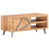 vidaXL Coffee Table Brown Solid Acacia wood, Powder-Coated Steel