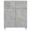 vidaXL Highboard Concrete Grey Engineered wood, Metal