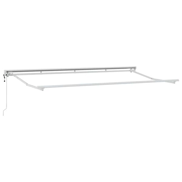 vidaXL Awning Frame Retractable White 13.1'x 6.6'