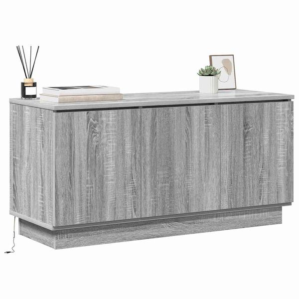 vidaXL TV Cabinet Grey Sonoma 39.37 x 14.96 x 19.29 in Engineered Wood