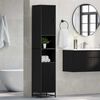 vidaXL Bathroom Furniture Set Black Oak 13.78 x 14.76 x 74.21 in