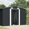 vidaXL Garden Shed Anthracite Galvanized Steel Large Garden Shed