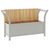 vidaXL Bench Grey Solid fir wood, engineered wood Medium Bench