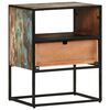 vidaXL Bed Cabinet Multicolor Recycled mixed wood and iron Bed Cabinet