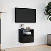 vidaXL TV Wall Cabinet Black Engineered wood Small TV Wall Cabinet