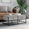 vidaXL Coffee Table Grey Sonoma Engineered wood, Metal Medium