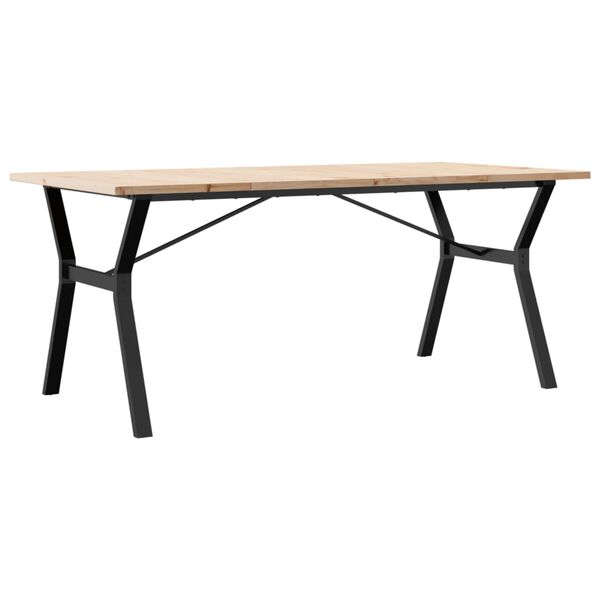 vidaXL Dining Table Brown Solid Pinewood Large Durable Dining Table