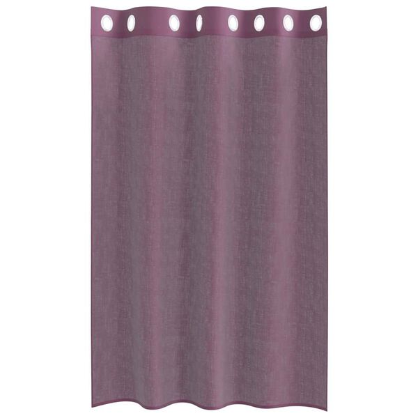 vidaXL Voile Curtains with Grommets 2 pcs Purple 55.1x68.9"