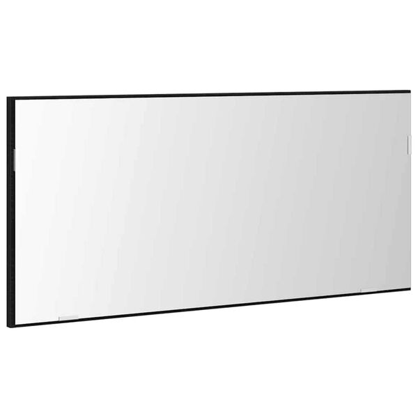 vidaXL Mirror Black oak 31.50 x 14.57 in Glass and Engineered Wood