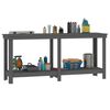 vidaXL Work Bench Grey 70.9x19.7x31.5" Solid Wood Pine