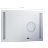 vidaXL Bathroom Mirror Silver Glass 39.4 x 23.6 in Bathroom Mirror