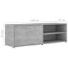 vidaXL TV Cabinet Concrete Grey 47.2x13.4x14.6" Engineered Wood