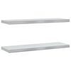 vidaXL Wall Shelf Silver Stainless Steel 29.5 in x 9.3 in x 1.2 in