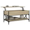 vidaXL Coffee Table Sonoma Oak Engineered Wood and Metal Medium