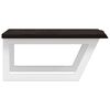 vidaXL Basin Shelf Dark brown, White Solid oak wood, Steel 23.6 x 19.7 in