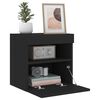 vidaXL TV Wall Cabinet Black Engineered wood Medium TV Wall Cabinet