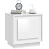 vidaXL Bedside Cabinet High gloss white Engineered wood Small