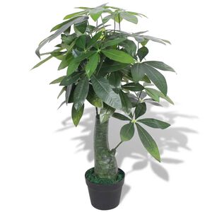 vidaXL Artificial Plant Green Plastic, Painted wood 33.5 in