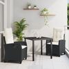vidaXL Garden Dining Set with Cushion 5 pcs Brown Poly Rattan