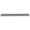 vidaXL Wall Shelf Set of 2 Grey MDF 45.3 x 3.5 x 1.2 in Wall mounting