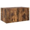 vidaXL TV Wall Cabinet Smoked Oak Engineered Wood Small TV Wall Cabinet