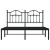 vidaXL Bed Frame Black Powder-coated Steel Double Bed Frame