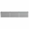 vidaXL Planter Light Grey 94.49 x 15.75 x 17.72 in Steel
