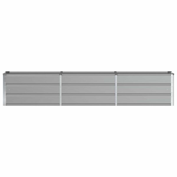 vidaXL Planter Light Grey 94.49 x 15.75 x 17.72 in Steel