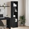 vidaXL Bookcase Black Engineered wood Tall Bookcase Rectangular