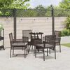 vidaXL Garden Dining Set 5 pcs Brown Poly rattan
