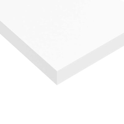 Corner view of a white panel showing edge and surface; perspective close-up.