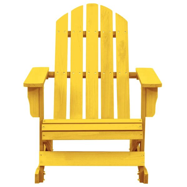 vidaXL Garden Rocking Chair Yellow Solid fir wood Standard Comfy
