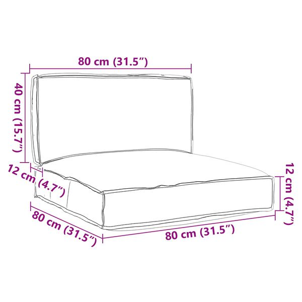 vidaXL Pallet Cushion Set 2 pcs Anthracite Oxford Fabric