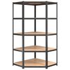 vidaXL 5-Layer Shelves 2 pcs Anthracite Steel&Engineered Wood
