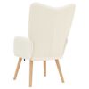 vidaXL Armchair Cream 24.41 x 26.38 x 37.60 in Sherpa Fabric