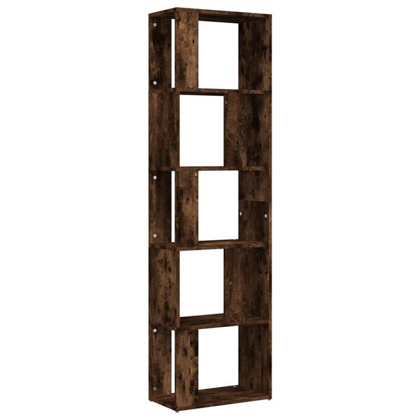vidaXL Book Cabinet Smoked Oak Engineered wood Tall Book Cabinet