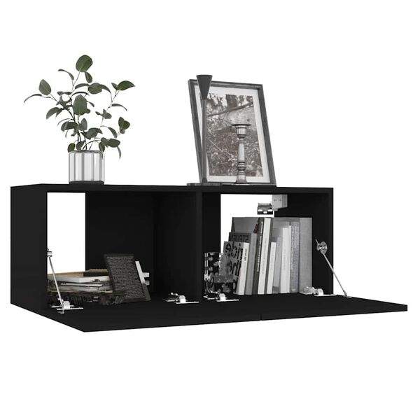 vidaXL TV Cabinet Black Engineered wood 5 Piece Set TV Cabinet