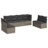 vidaXL Garden Sofa Set Grey PE rattan, powder-coated steel 8-piece set