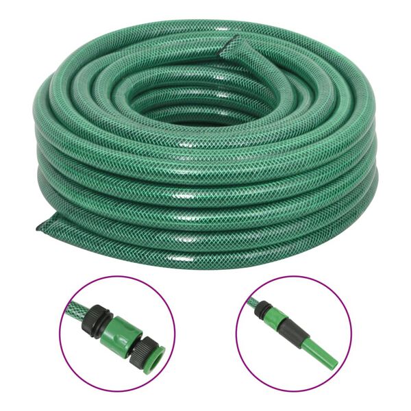 vidaXL Garden Hose Green Polyvinyl chloride (PVC) 65.6 ft long