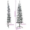 vidaXL Slim Artificial Half Christmas Tree with Flocked Snow 4 ft