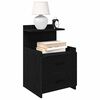 vidaXL Bedside Cabinet Black Engineered wood Medium Bedside Cabinet
