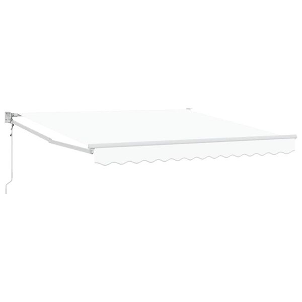 vidaXL Awning Retractable White 118.11" x 98.43" Polyester and metal