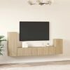vidaXL TV Cabinet Set Set of 4 Sonoma oak Engineered wood 4 Piece Set